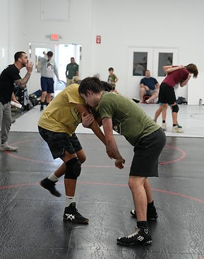 Boys high school wrestling practice